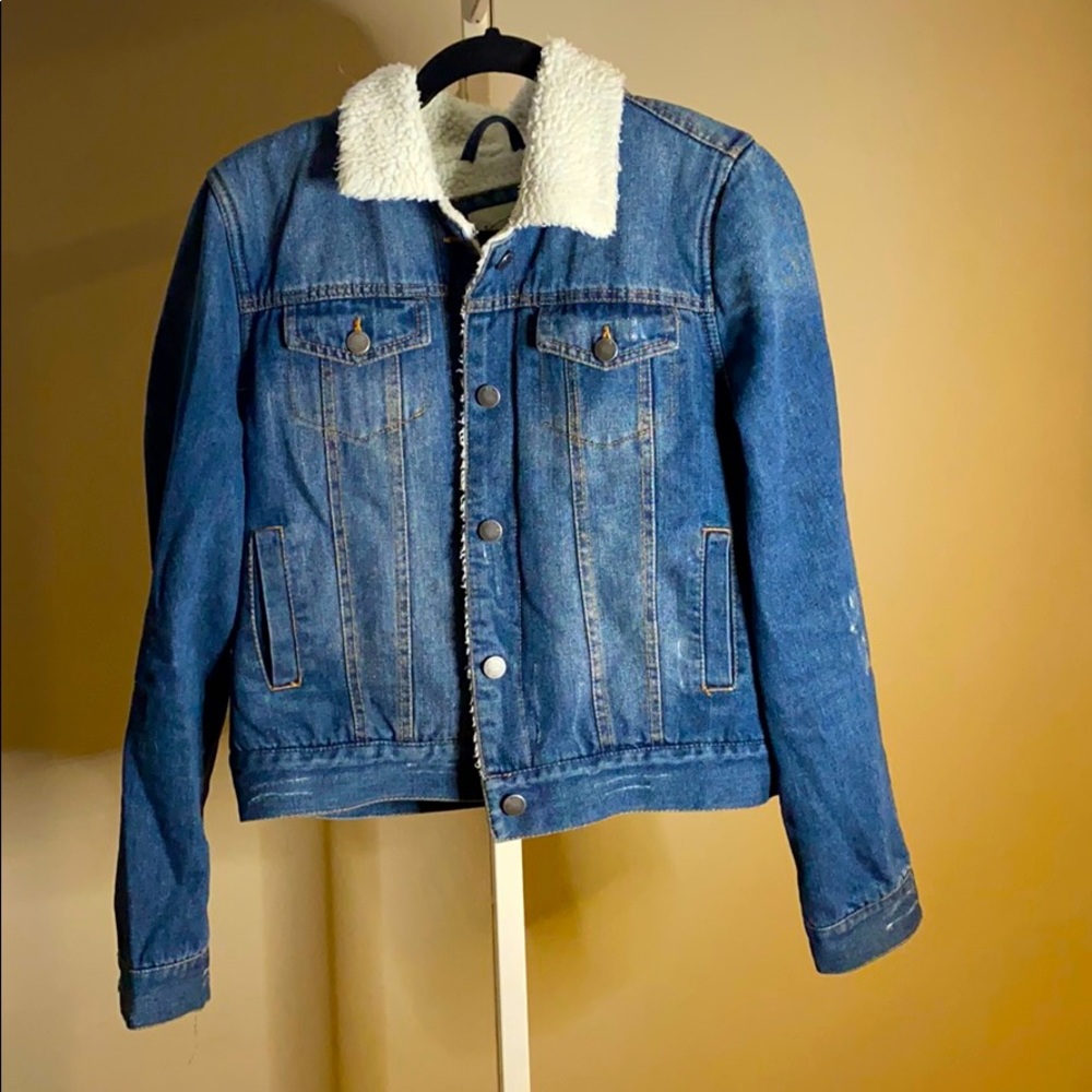 Jean jacket, wool inside